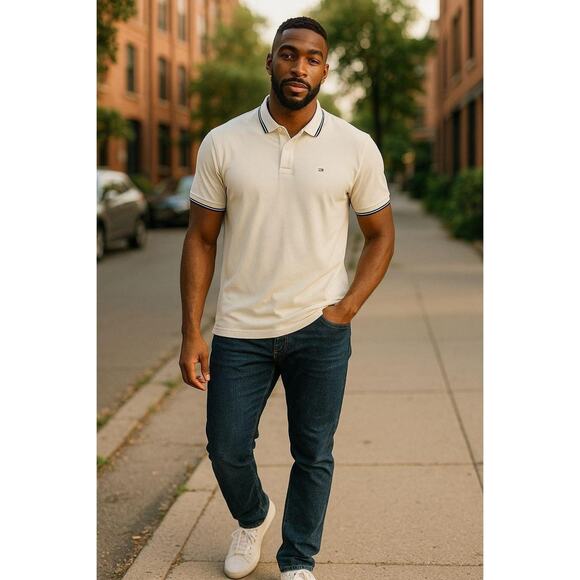 Men's Tommy Hilfiger Tommy Tipped Polo Shirt - Picture 1 of 7